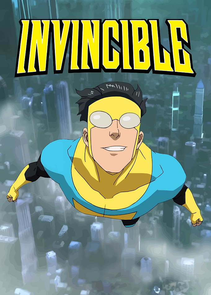 Invincible Flying Over City