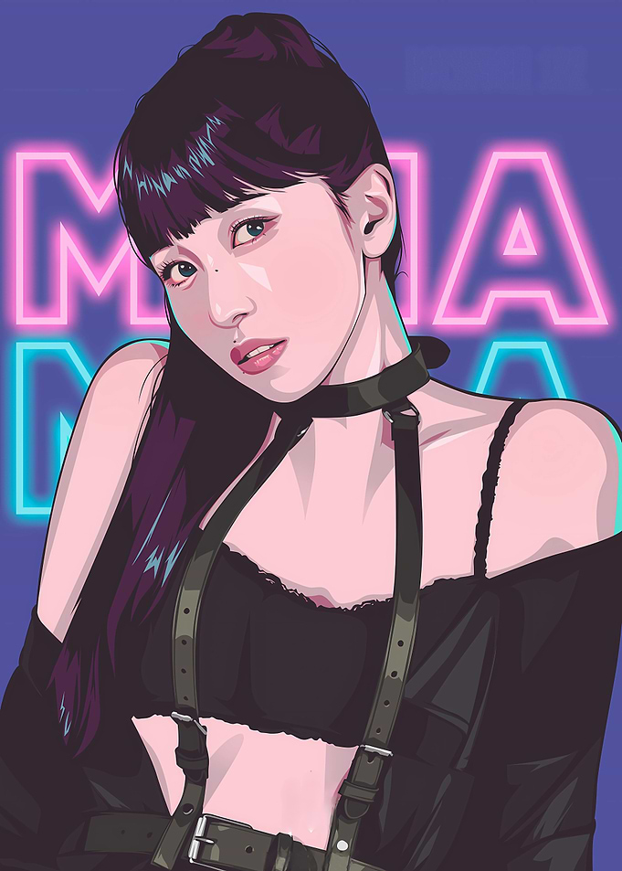 Mina Twice Digital Portrait