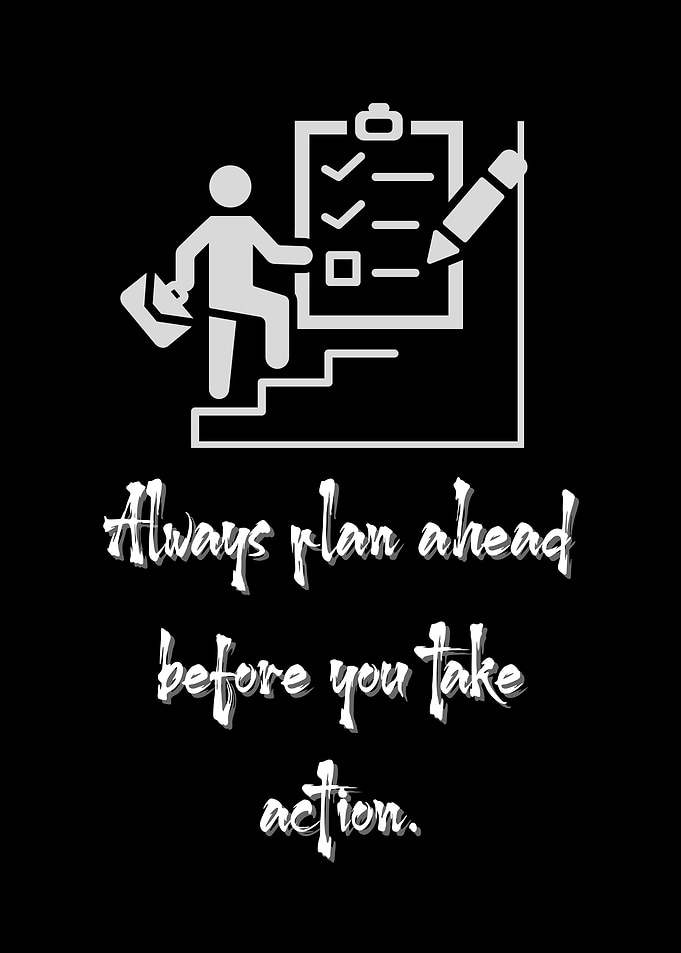 Always plan ahead motivational poster
