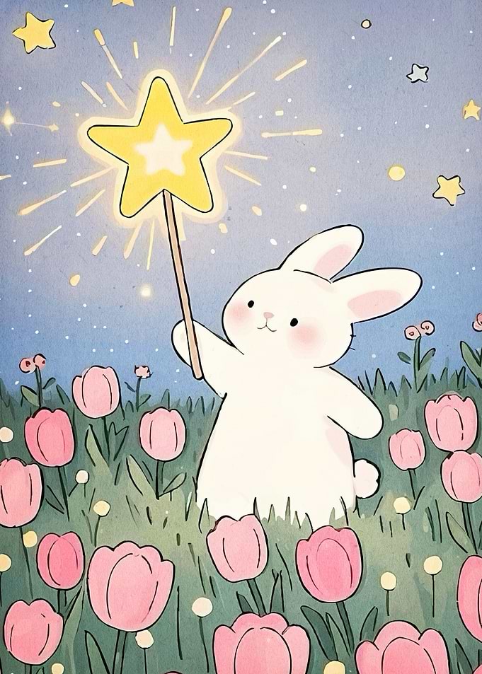 Bunny Star Wand Tulips