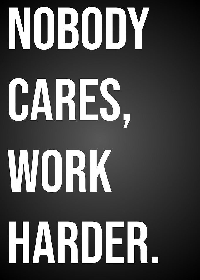 Nobody Cares, Work Harder