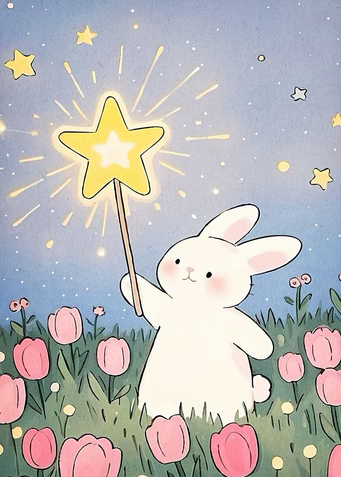 Cute Bunny Star Wand