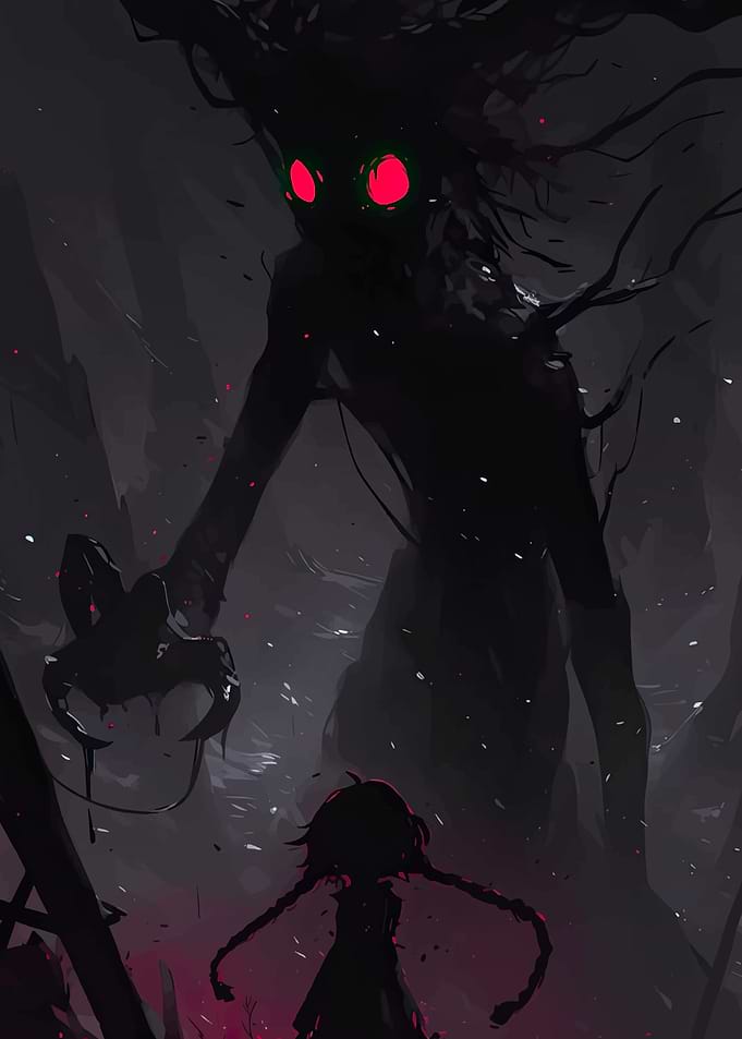Shadow Monster Confronts Girl