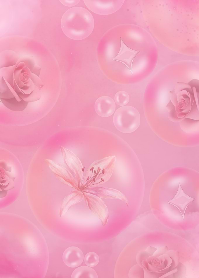 Pink Floral Bubbles