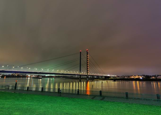Dusseldorf Bridge at Night