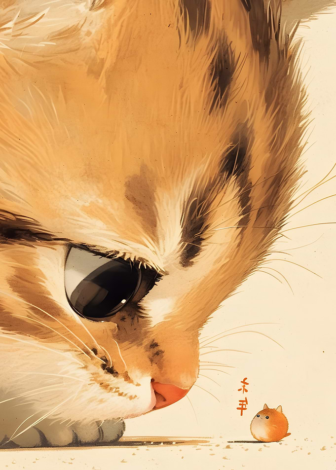 Orange Cat Hamster