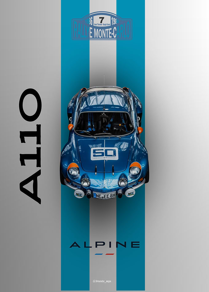 Alpine A110 Car Poster