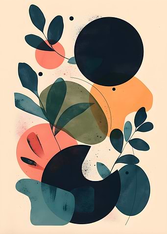Abstract Botanical Composition