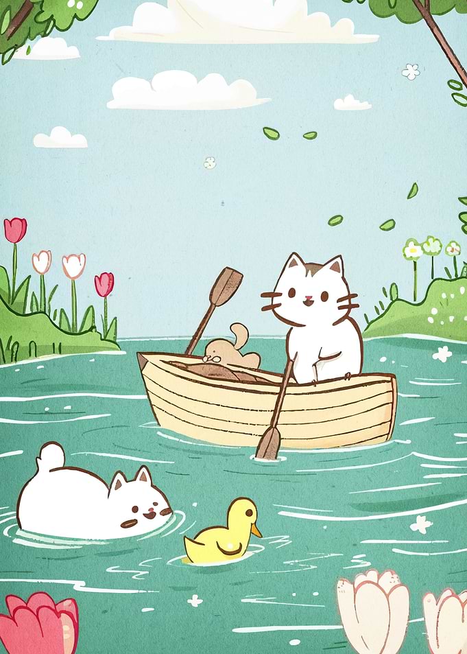 Cats and Duck Lake