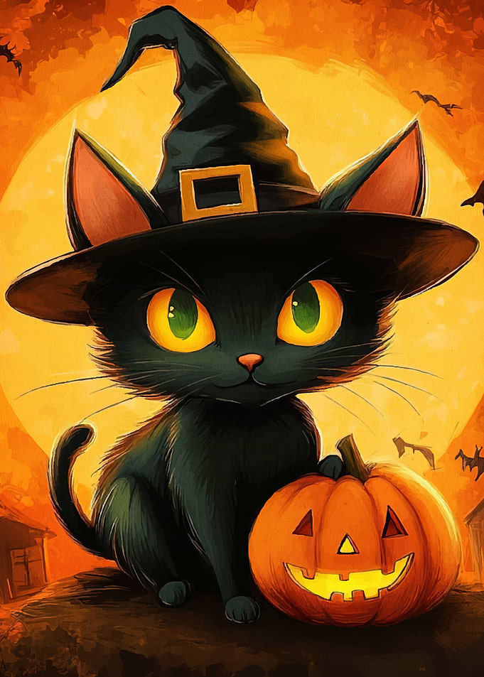 Halloween Cat Pumpkin