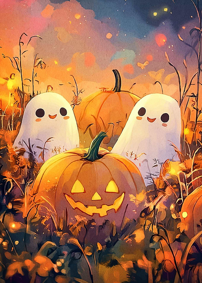 Halloween Ghosts Pumpkins