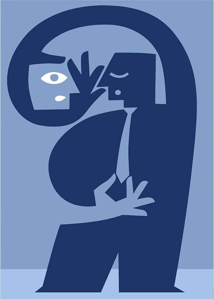 Abstract Blue Business Communication Illustration