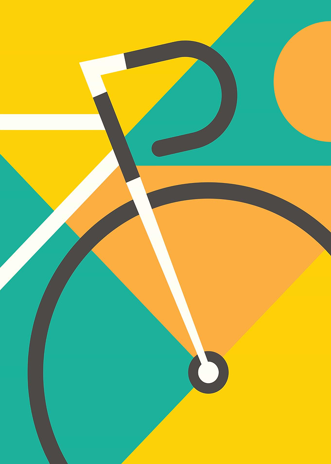 Abstract Bicycle Art