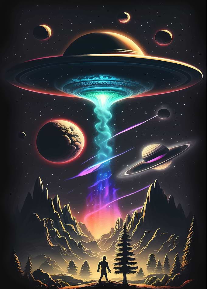 Alien Encounter in a Cosmic Landscape
