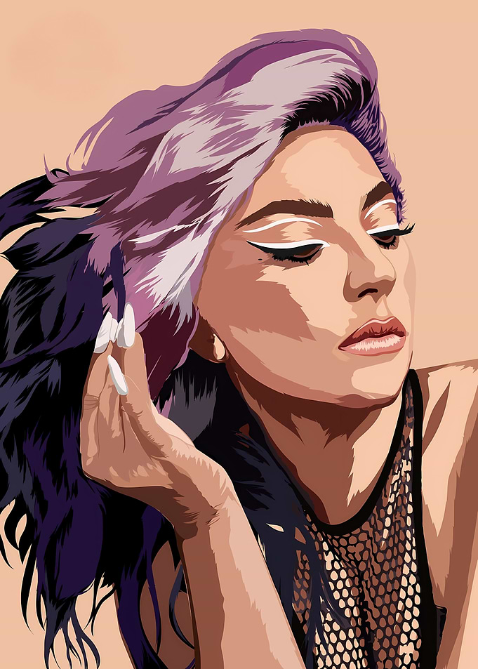 Lady Gaga Vector Portrait