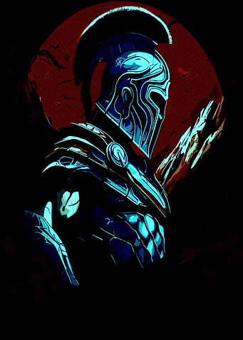 Spartan Warrior in Blue Armor