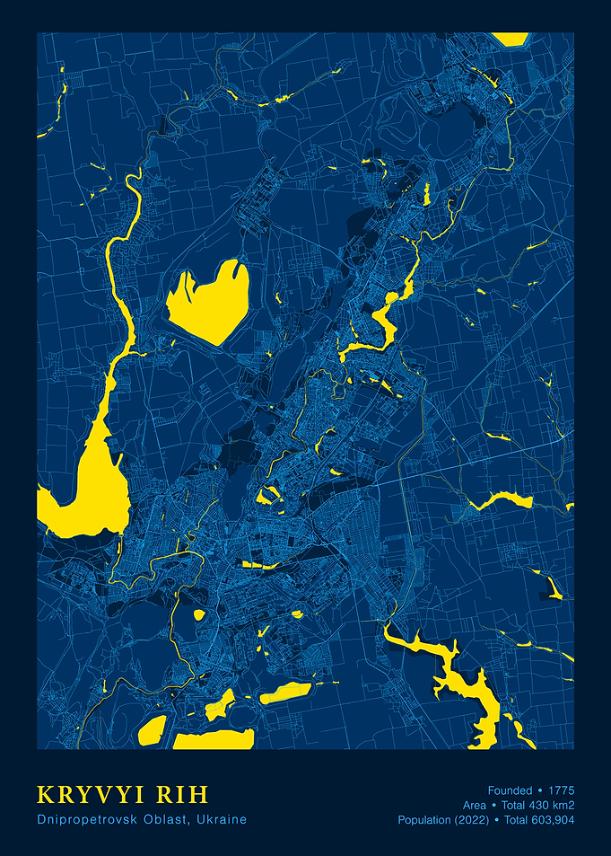 Kryvyi Rih, Ukraine City Map