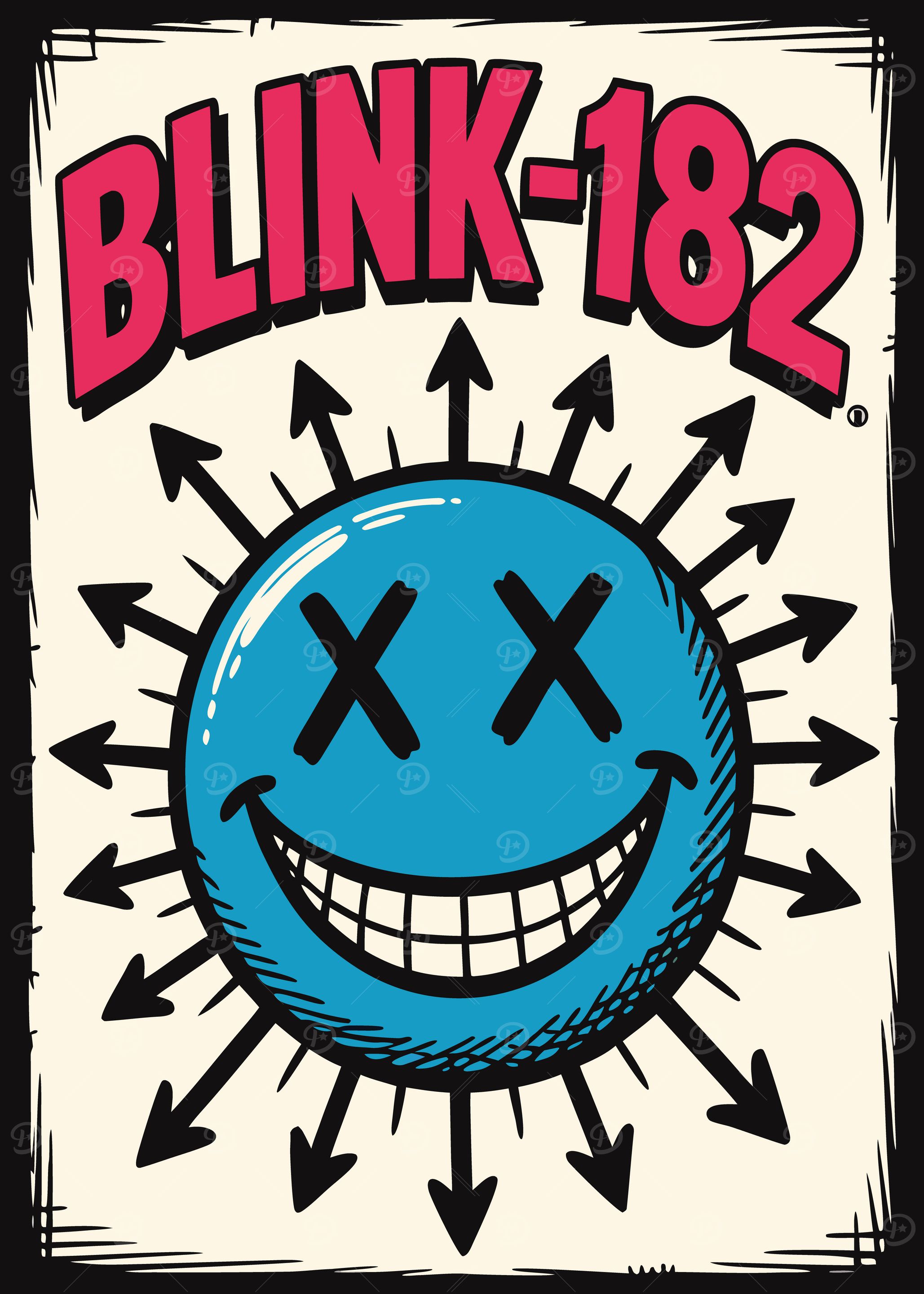 Blink-182 Smiley Face Poster