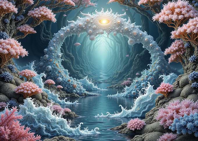 Mystical Archway Over Water