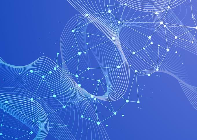 Abstract Blue Network Connection Background