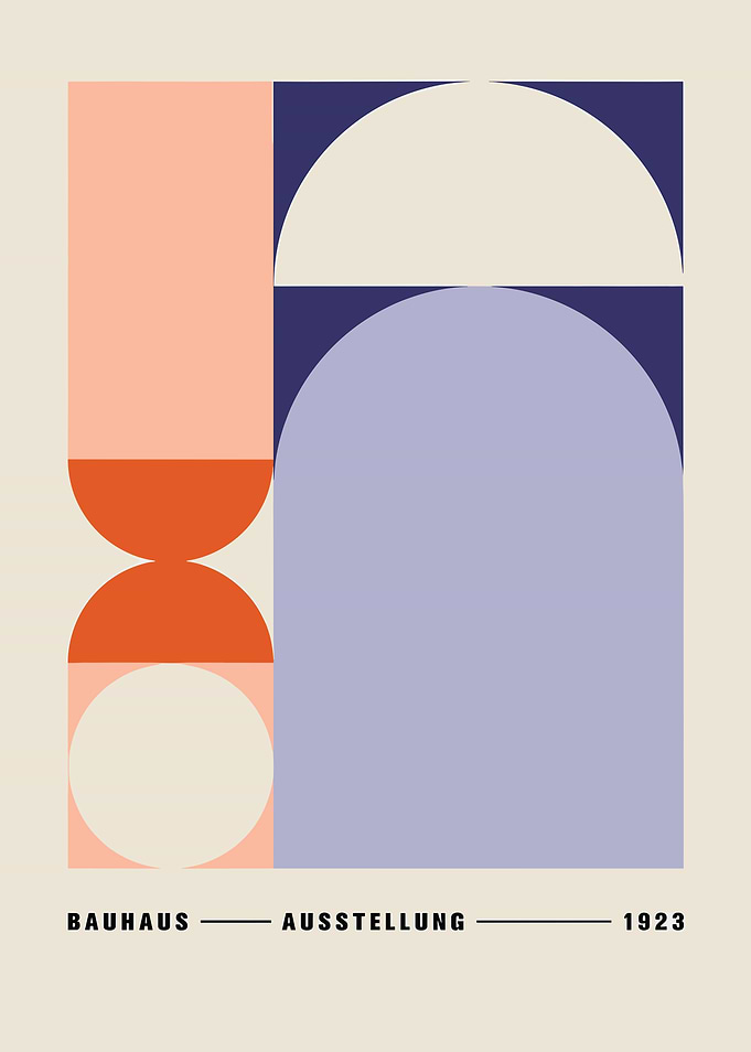 Bauhaus Ausstellung 1923 Geometric Art Poster