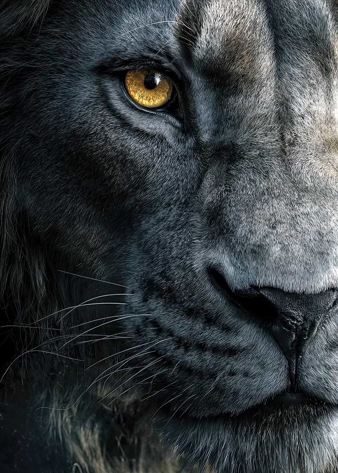 White Lion's Intense Gaze