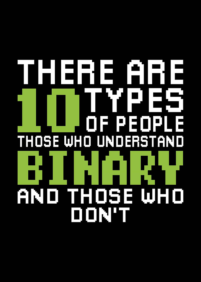 Binary Code Humor Pixel Art