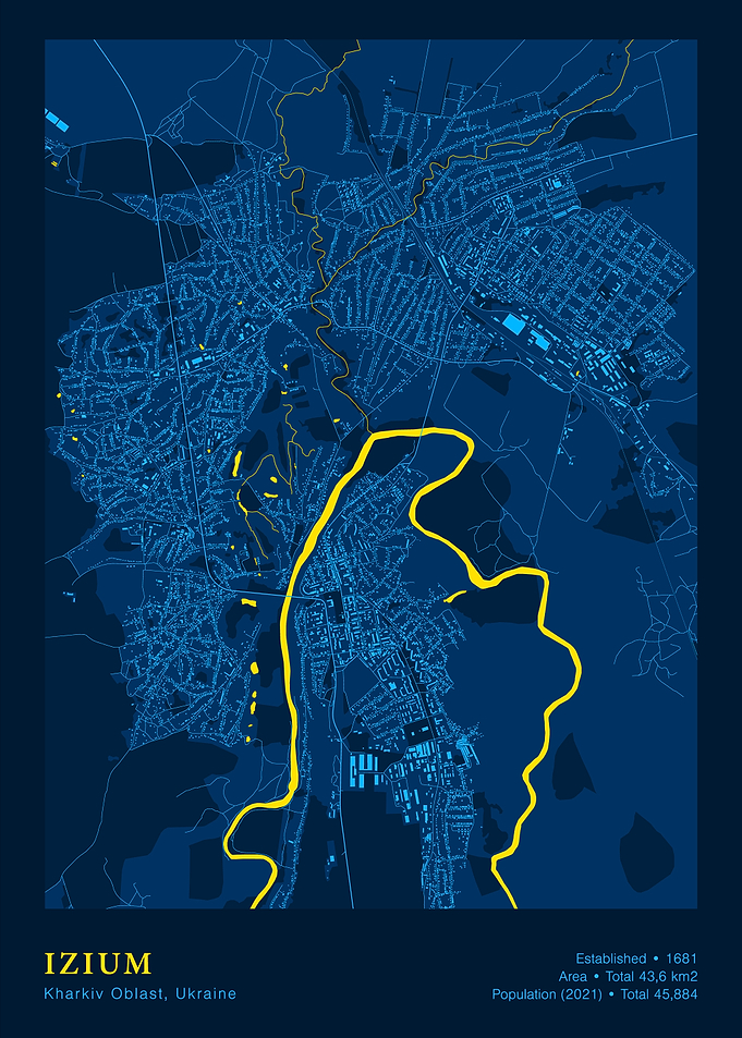 Izium, Kharkiv Oblast, Ukraine Map