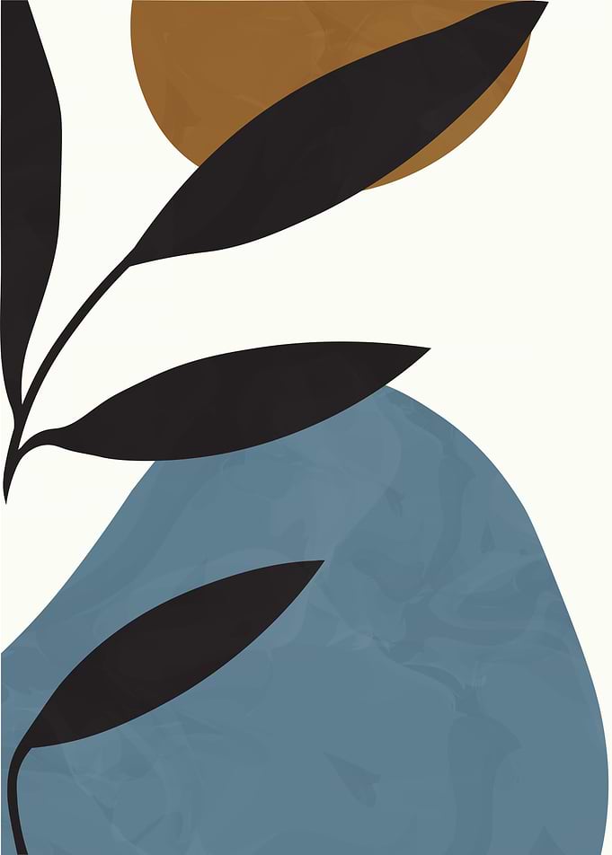 Abstract Leaves and Shapes Art