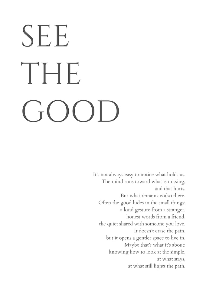 See the Good Inspirational Text Art