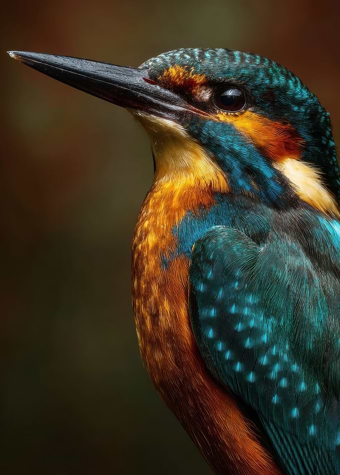 Vibrant Kingfisher Portrait
