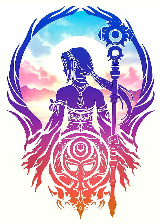 Yuna Final Fantasy X Silhouette Art