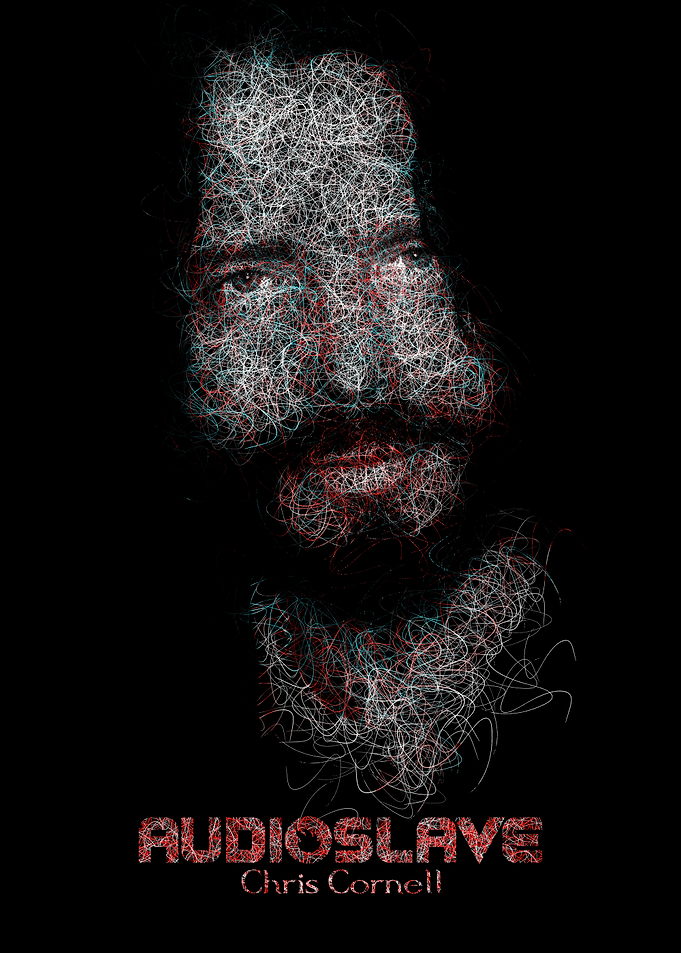 Audioslave Chris Cornell Scribble Portrait