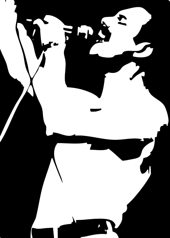 Freddie Mercury silhouette