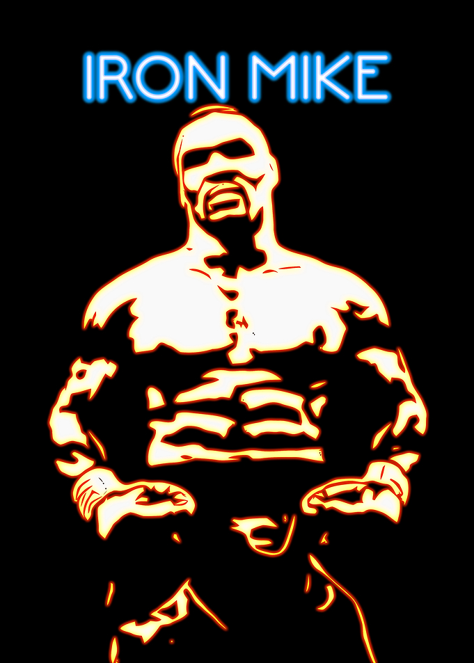 Iron Mike Tyson Neon Art