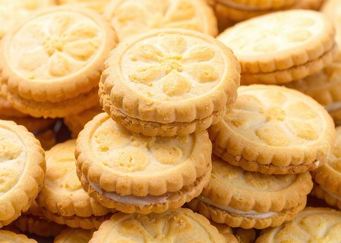 Pile of Cream-Filled Sandwich Cookies