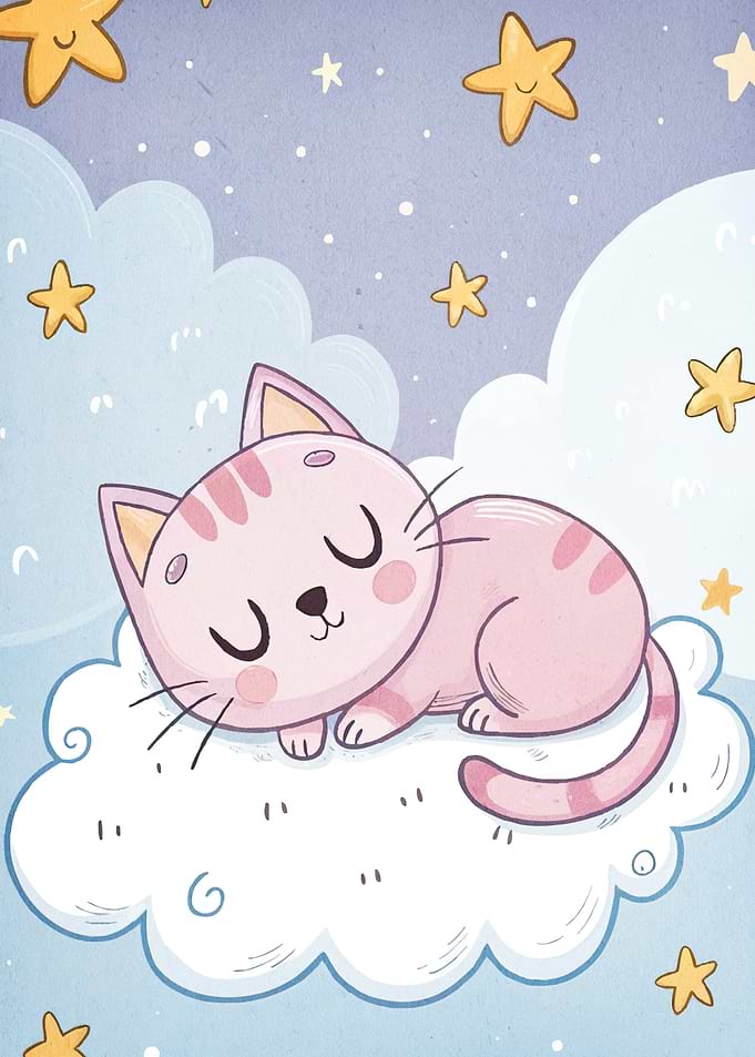 Sleeping Cat Cloud Stars