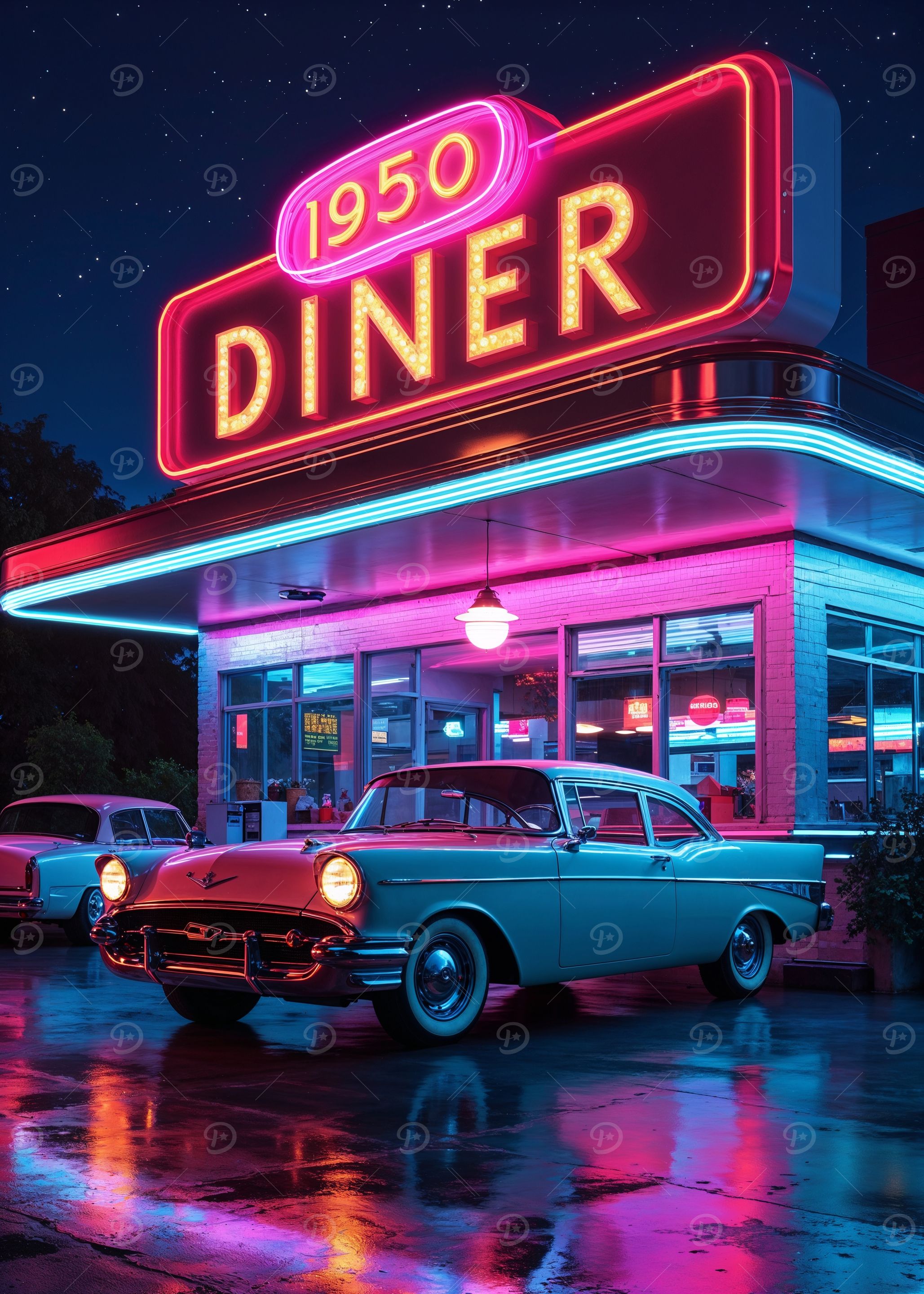 Neon Night Diner