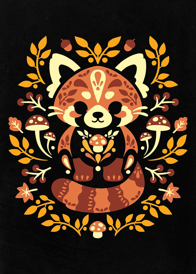 Red Panda folk autumn