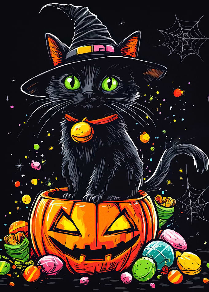 Halloween Cat Pumpkin
