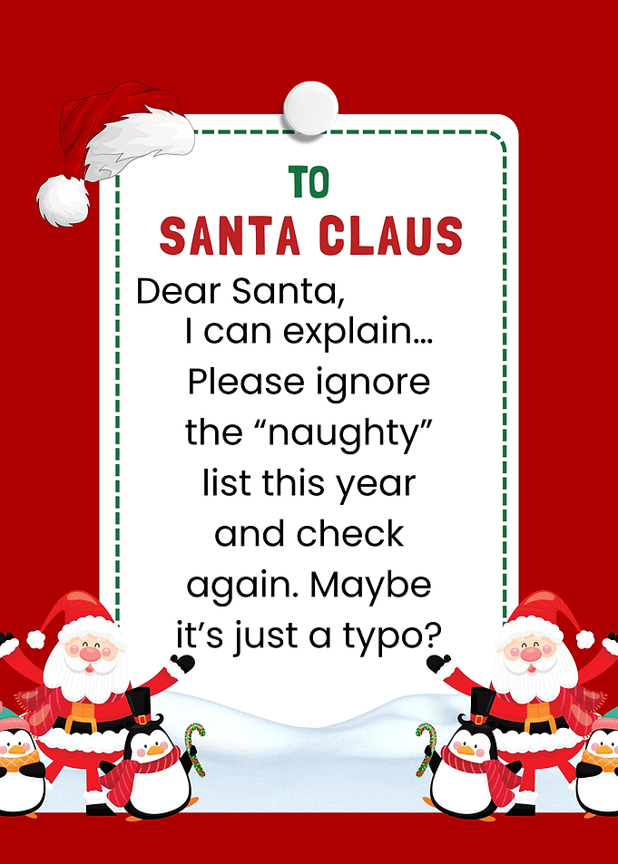 Funny Letter to Santa Claus