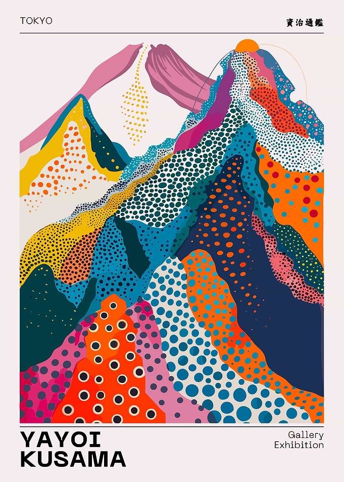 Yayoi Kusama Tokyo Gallery Exhibition Poster