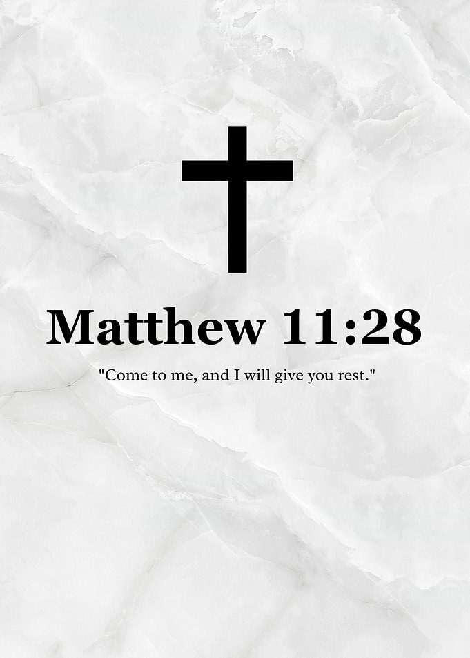 Matthew 11:28 Bible Verse Art