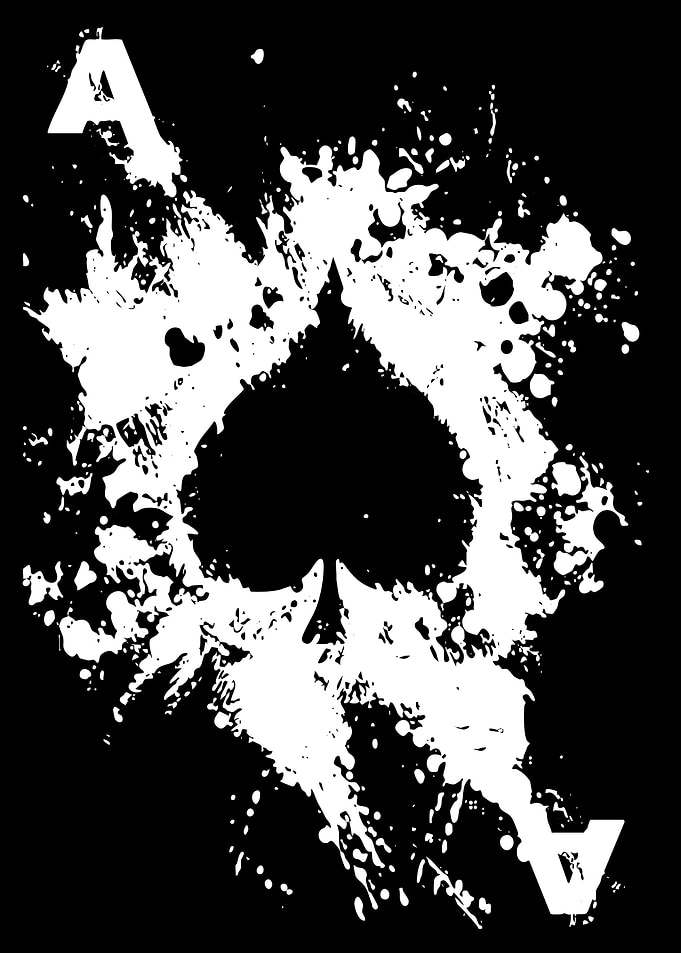 Ace of Spades Splatter Art