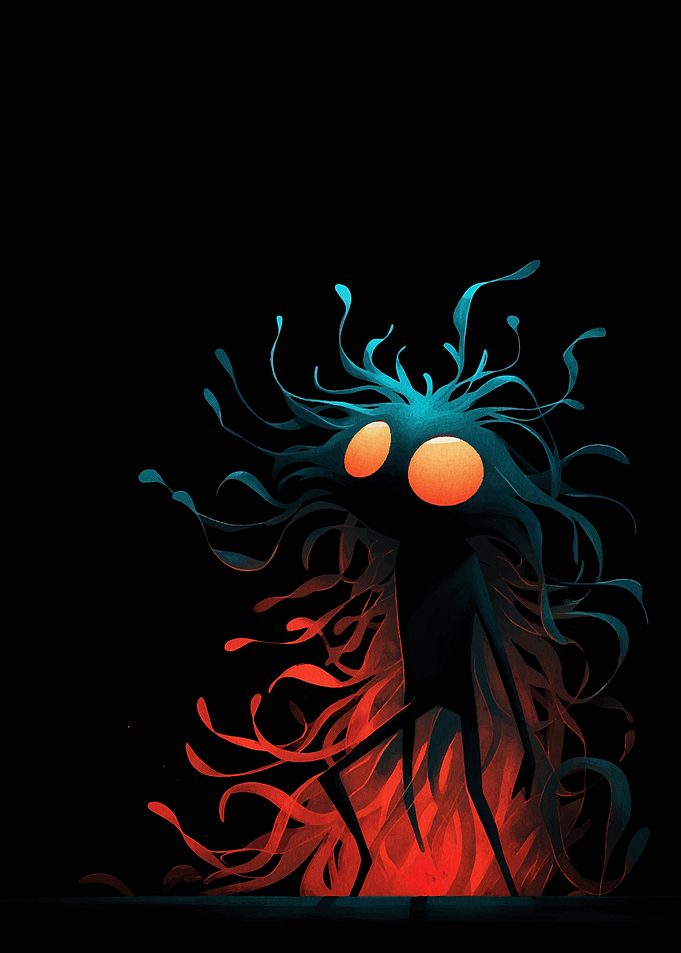 Abstract Creature in Dark Fantasy Art