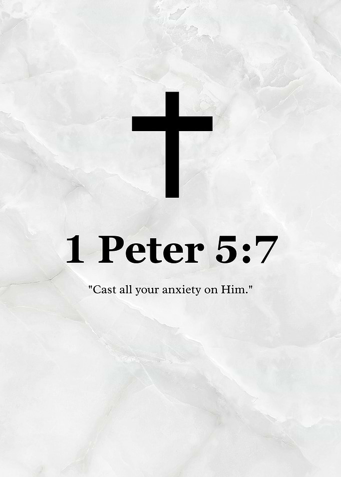 1 Peter 5:7 Christian Quote
