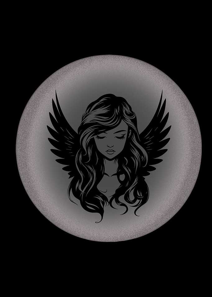 Angel with Wings in Circle
