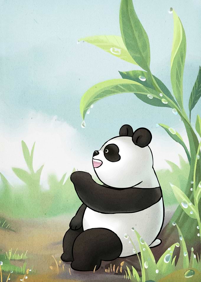 Cute Panda Leafy