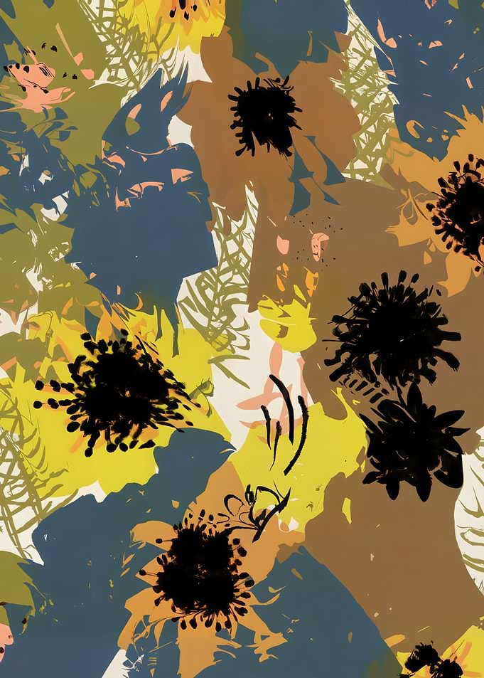 Yellow Ochre Florals