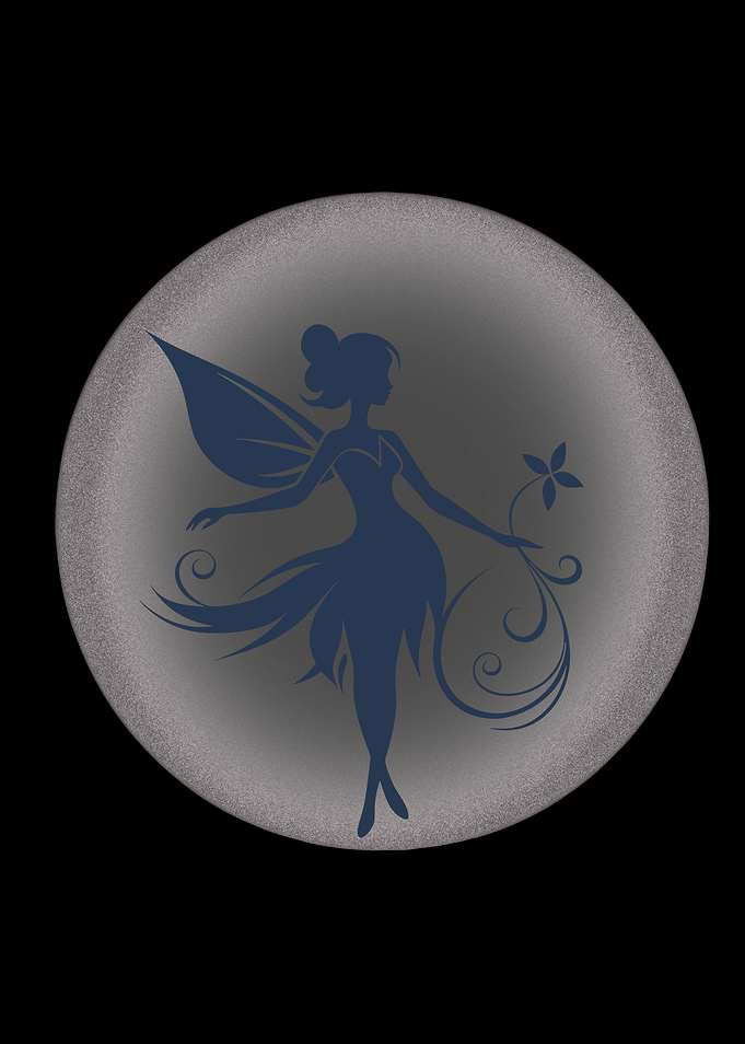 Fairy Silhouette in Circle